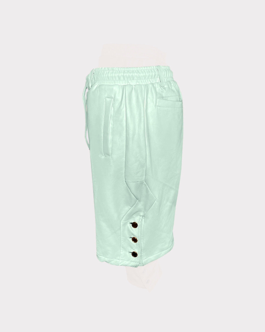 Leather Court Shorts (Sun Green)