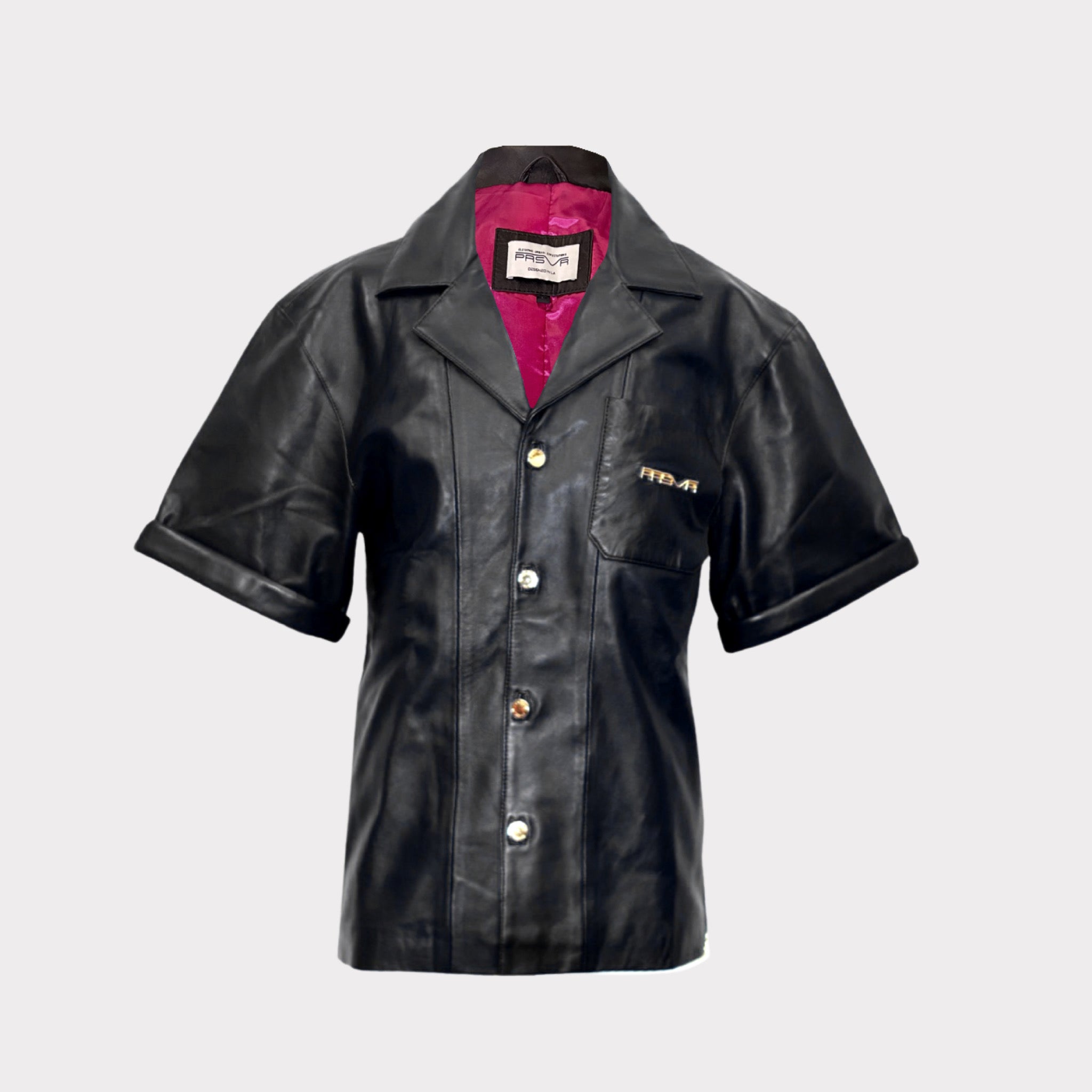 Leather Button Up