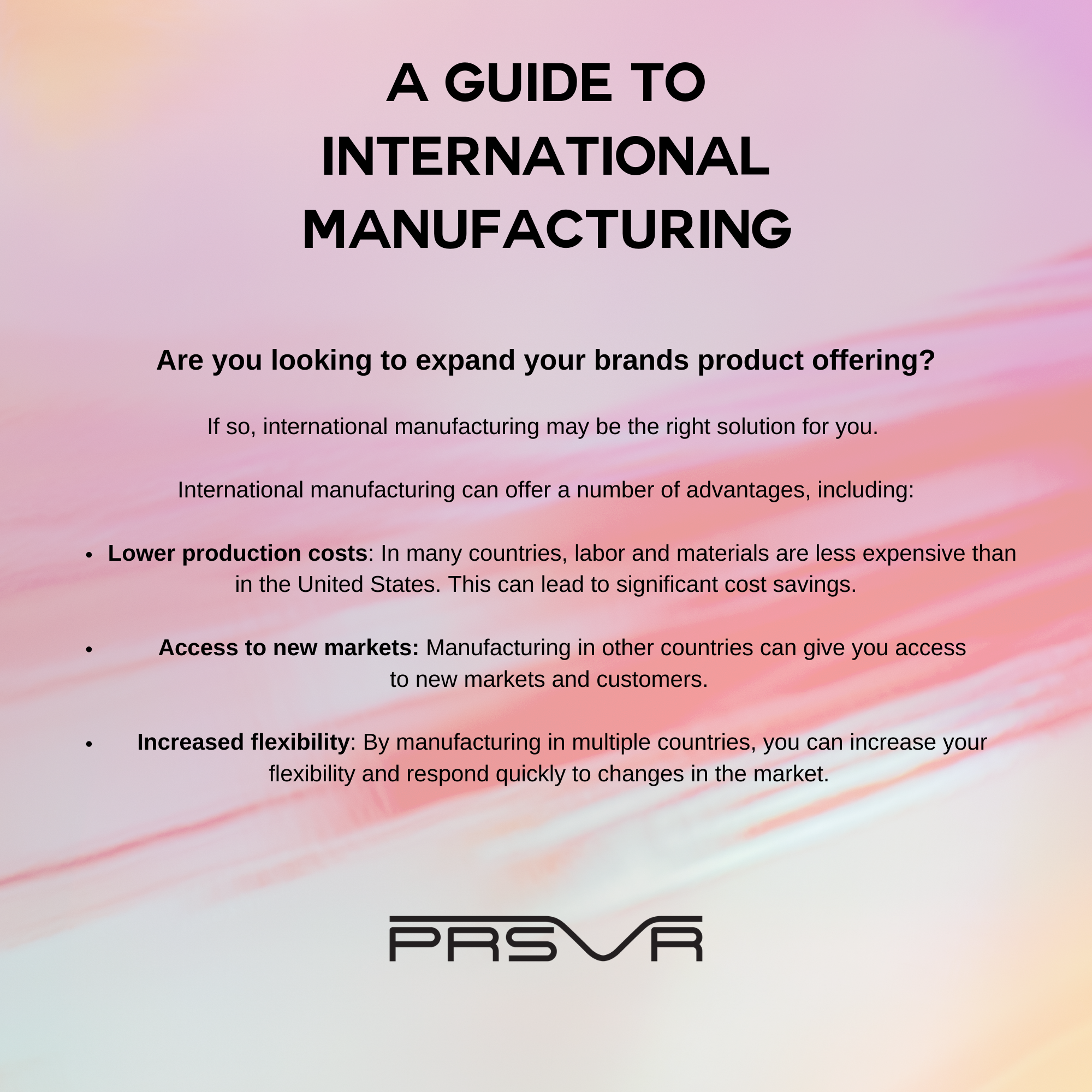 A Guide To International Manufacturing