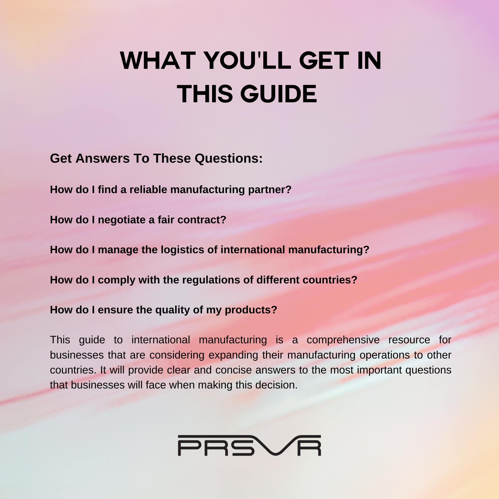 A Guide To International Manufacturing