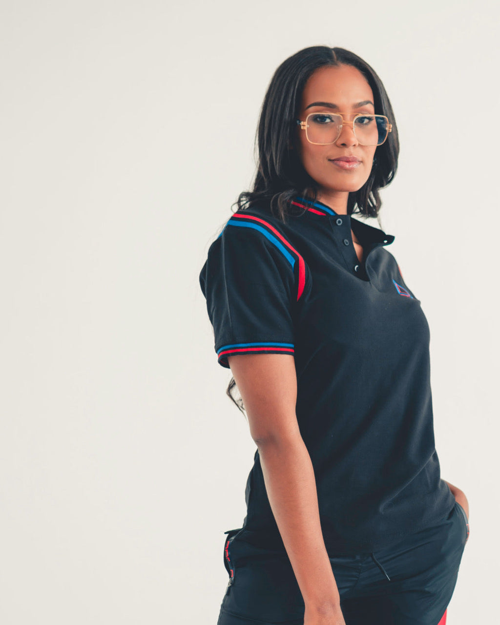 The Designer Polo (Black/Red/Blue)