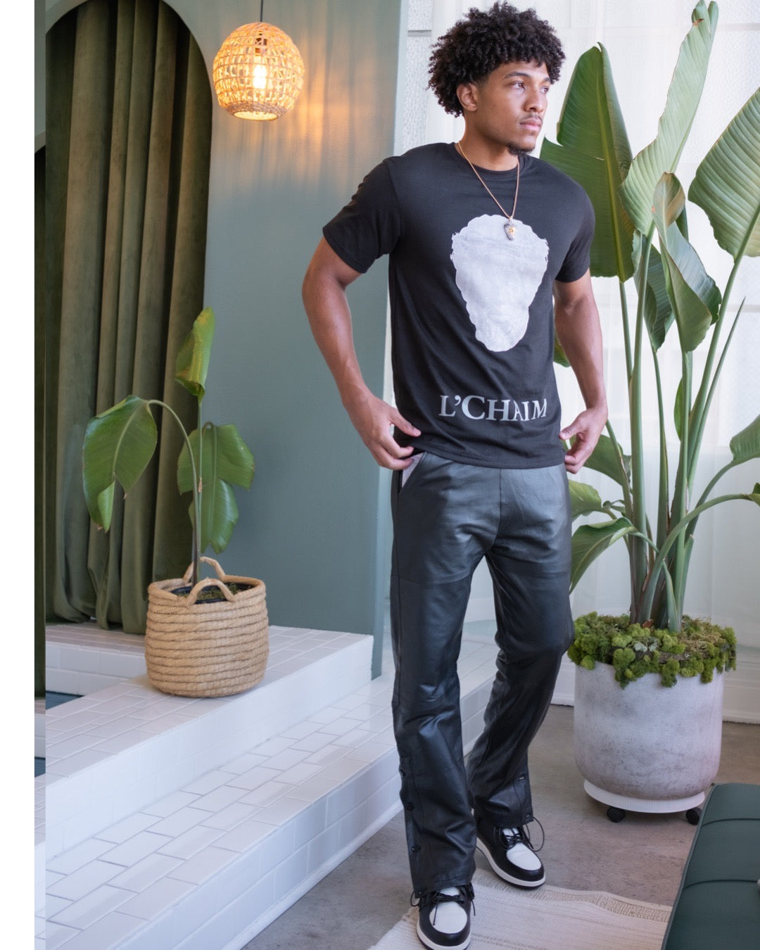 L’CHAIM x PRSVR White Designer Tee