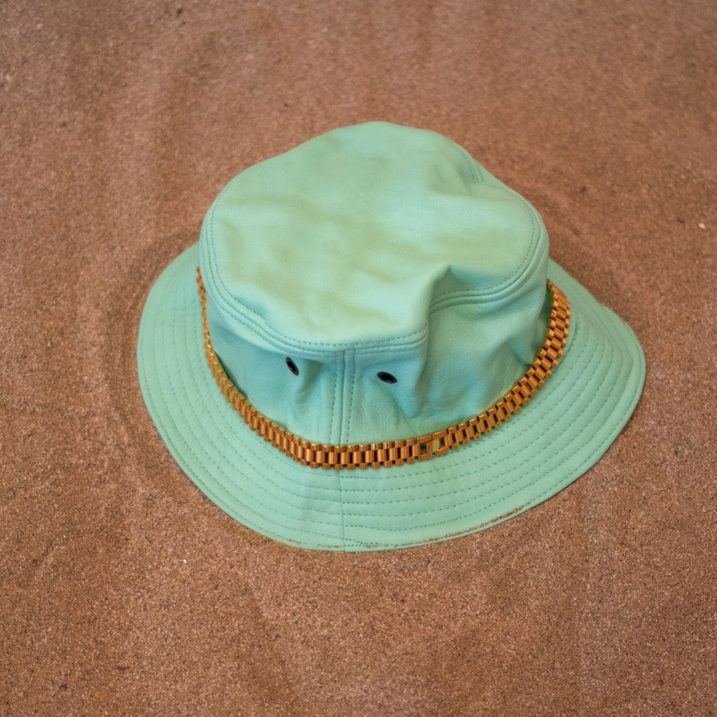 The Sun Green PRSVR Leather Bucket Hat