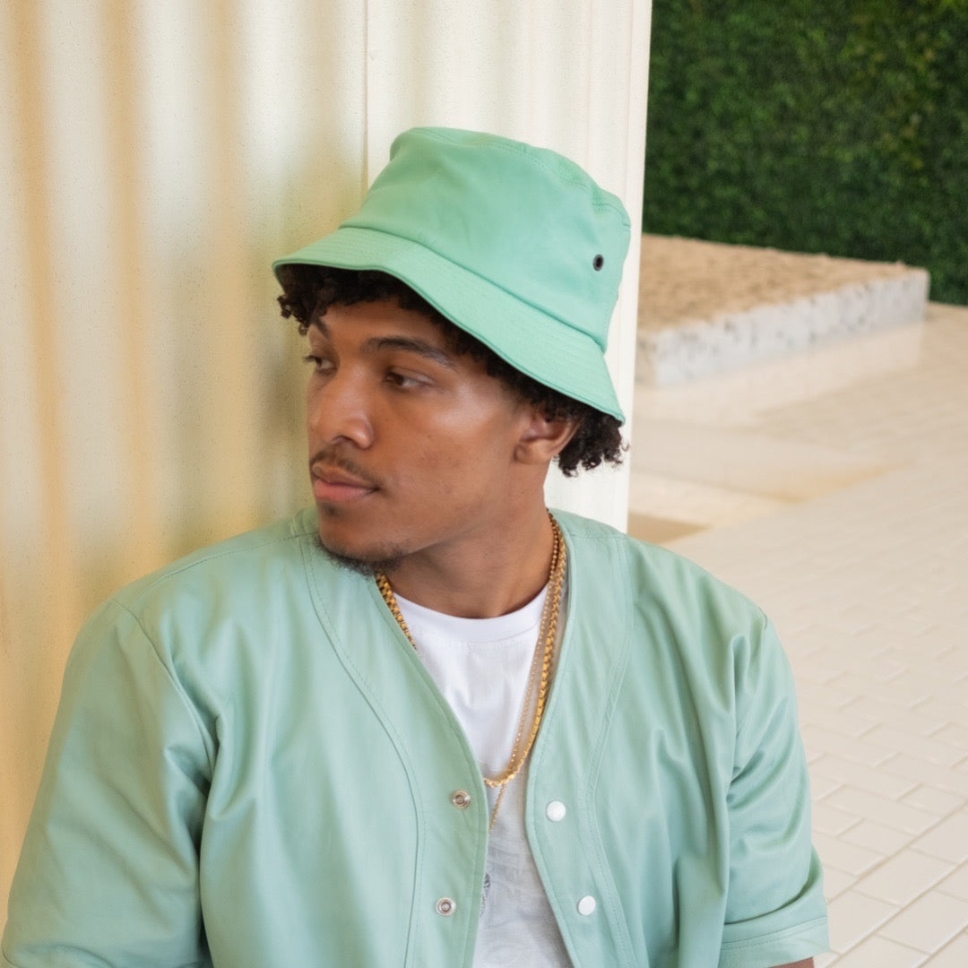 The Sun Green PRSVR Leather Bucket Hat