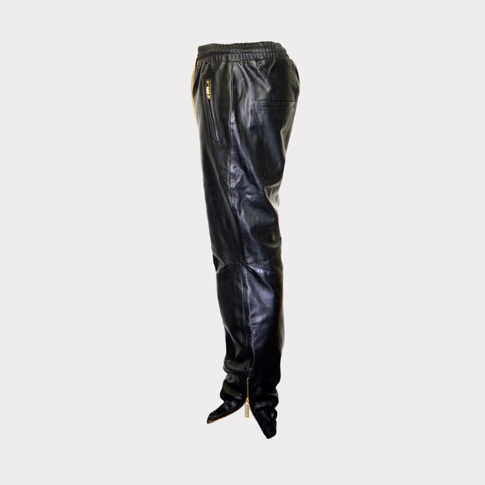 The Classic Luxury Leather Track Pants
