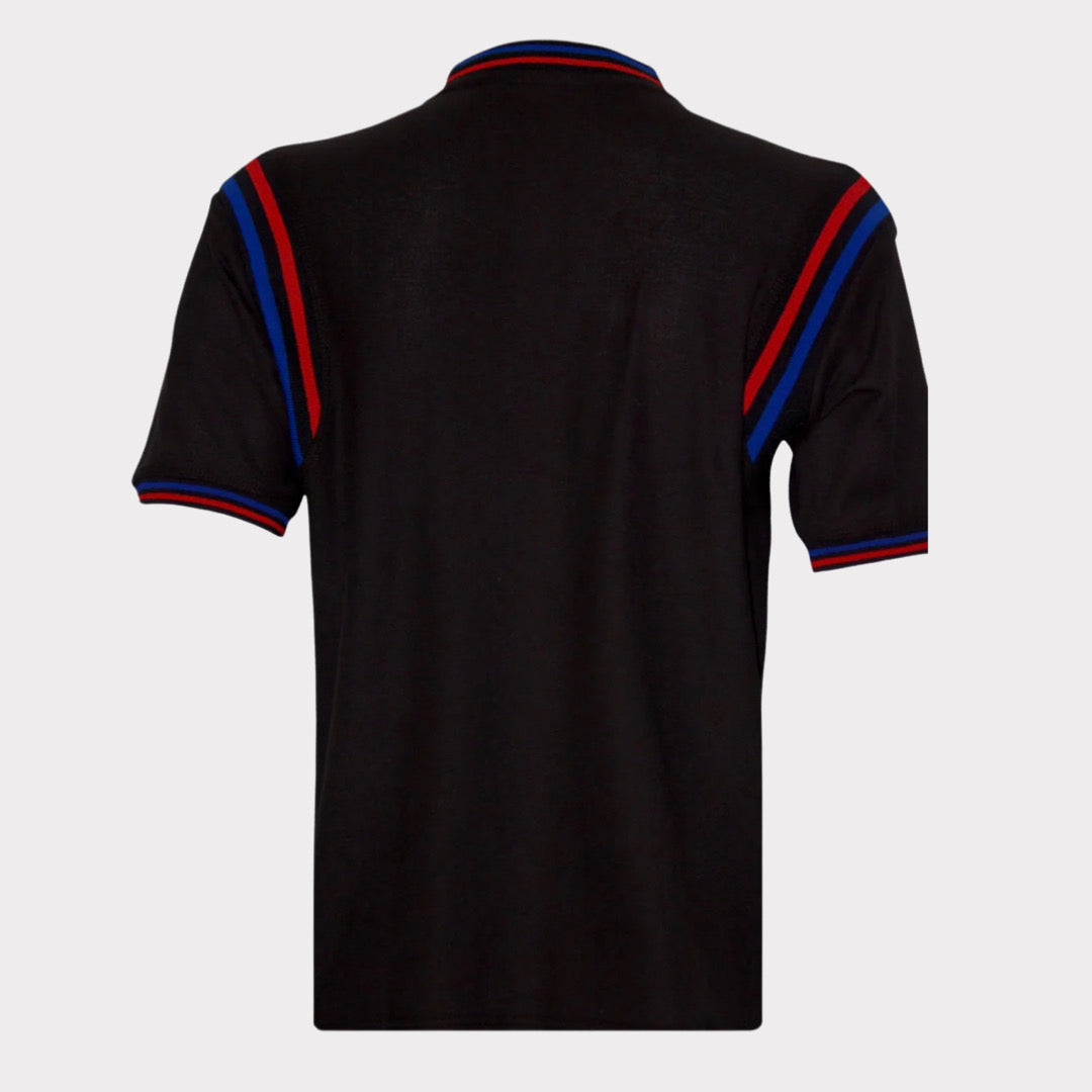 The Designer Polo (Black/Red/Blue)